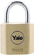 Yale Y110/25/115/1 VP Brass Padlock with 3 Keys, 25mm