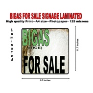 【hot sale】 BIGAS, ULING, ICE CANDY &amp; ICE PANINDA FOR SALE LAMINATED SIGNAGE