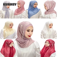 KUNHEV Tassel Scarf Muslim Headscarf Turban Scarf Head Hat