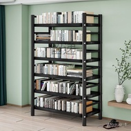 LDThickened Steel Book Shelf Bookcase Floor-to-Wall Special Clearance Supermarket Kitchen Shelf Student Only Book Storag
