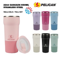 ️Authentic ️ Pelican Casade 22oz 650ml Stainless Steel Glass With Lid To Keep Heat And Cold-1 Year