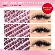 DIY Eyelash Extension Kit Individual Lashes Cluster Mix Lash Clusters with Lash Bond and Seal and La