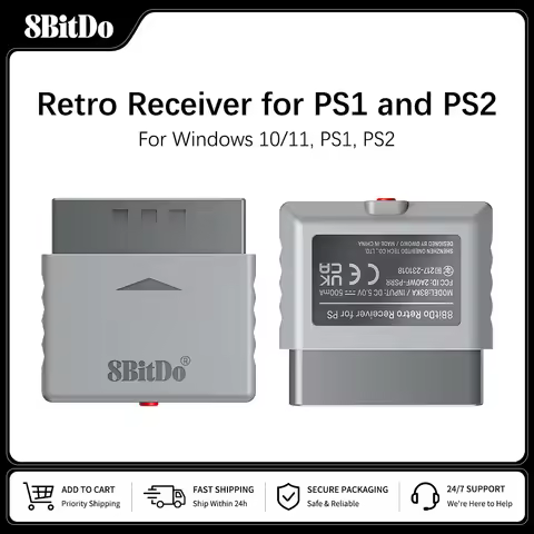 8BitDo Retro Receiver Adapter Dongle for PS1 PS2 Windows Support Xbox Series / Xbox One Controller S