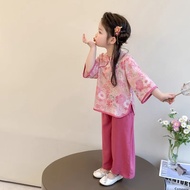 Girl's Outfit  女童套装夏季2025新款儿童古装新中式两件套女宝宝夏装+ZLD+