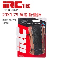 ยางนอก IRC 20 นิ้ว X1.25 สำหรับจักรยานพับได้ ยางนอกขนาดเล็ก สีเหลืองขอบ 406-451 ยางนอก 1 1/8 สำหรับจ