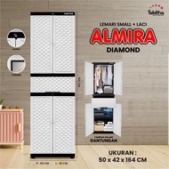 TABITHA Lemari Plastik/Lemari pakaian/lemari baju Tabitha Almira Diamond – Small + Laci