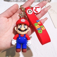 New Styles Super Mario Keychain Mario Bros Luigi Toad Yoshi Bowser Action Figure Model PVC Cartoon B