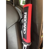 ☸●◎✨NEW✨ RECARO RALLIART Takata GR 2pcs Fabric Sponge Car Seat Belt Cover Case Shoulder Pad Penutup Tali Pinggang Keleda