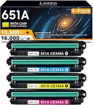 651A Toner Cartridge 4-Pack 651A CE340A CE341A CE342A CE343A Toner Replacement for HP 651A Toner for