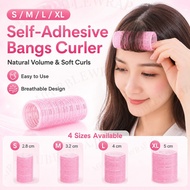 Bangs Curler S/M/L/XL Pink Hair Roller for Fringe Volume No Heat Styling Self-Adhesive