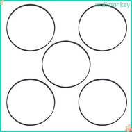 WU 5PCS 2mm Square Folded Rubber Belt for Recorders CDROM Video Machines