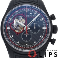 真力時 Chronomaster El Primero Brit 腕錶 45mm Chronomaster 24.2160.4063/28.R515，含錶盒、保固卡、陶瓷鋁/橡膠錶帶，男士腕錶，黑色，