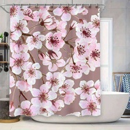 Cherry Blossom Shower Curtain P White Floral Print Home Decor Bathroom Window Privacy Screen 72x84in