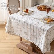 Premium Desk Cotton Linen Light Luxury Fabric Tablecloth ins Style Rectangular Tablecloth Coffee Tab