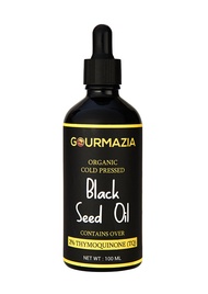 Gourmazia 100% Organic USDA Certified Black Seed Oil 100ml Cold Pressed Extra Virgin. Made from Non-