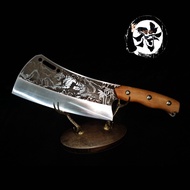 เชฟครัวคลาสสิก​ 7cr17​mov​ งานเต็ม​ เลเซอร์​ลายเสือ