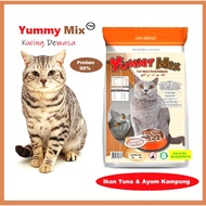 Makanan kucing Yummy Mix 10kg Yummy Mix cat food ( Kucing dewasa )