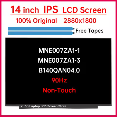 14" 90Hz Laptop LCD Screen MNE007ZA1-1 MNE007ZA1-3 B140QAN04.0 Display Matrix Panel Replacement 2880