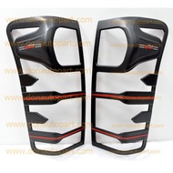 ครอบไฟท้าย isuzu d-max all new 2012-2018 สีดำ ดำเคปล่า  ครอบไฟท้ายคาร์บอน