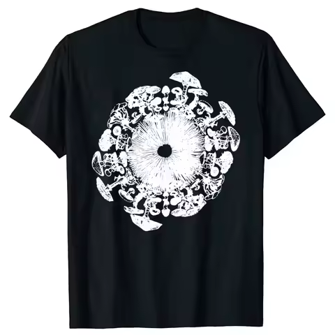 Funny Mushroom Iris Mycology Mycologist Spore Graphic T-shirts Tshirt Men Women's Fashion Casual Ove