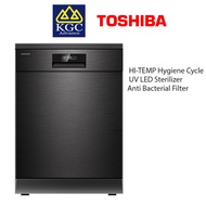 Toshiba Free Standing Dishwasher 14 Place Setting With Hot Water Wash DW-14F2(BS)-MY