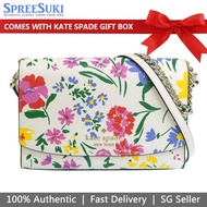 Kate Spade Handbag In Gift Box Carson Garden Bouquet Convertible Crossbody Bag Cream Off White # KB589