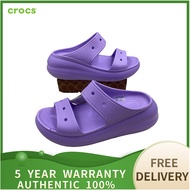 （Genuine Special ）CROCS  Women's SANDALS ผู้หญิง รองเท้ารัดส้น รองเท้าแตะสวม รองเท้าพื้นนิ่ม- 5 year warranty