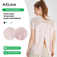 Yoga shirt running shirt long sleeve sports shirt breathable yoga top, back slit YANG
