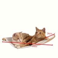Solid Wood Cat Tree with Hammock and Scratching Post - Wall-Mounted Climbing Ladder for Cats Cozy Pe