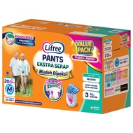 Lifree Pants 10 pcs - Lifree Popok Celana Dewasa Satuan - Sachet Renceng 10pcs Size M L XL