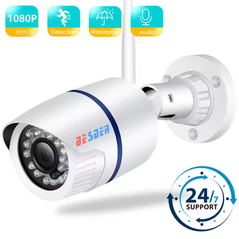 BESDER ICSEE 1080P P2P Wifi Camera Audio Recording IP Camera Wireless Wired Alarm CCTV Bullet Outdoo