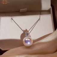 925 Silver AKOYA PearlS Necklace with Earrings - Princess DianaS Style Clavicle Chain