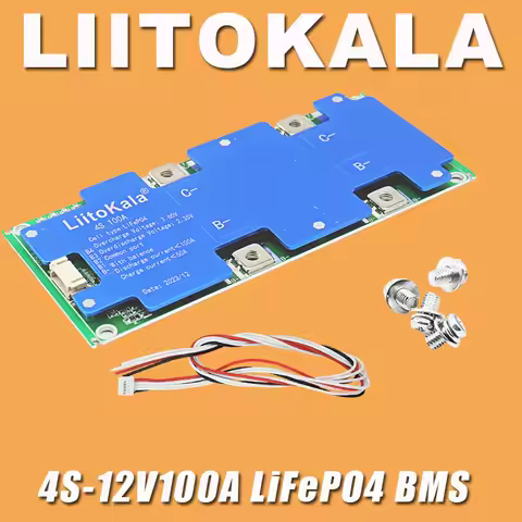 LiitoKala 4S 12V 100A BMS LiFePo4 Lithium Iron Phosphate Battery Protection