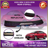 ◊☜ ☬ ☪ Premium Toyota Vios Gen 3 2014 - 2018 Rear Bumper Cover - Rear Bumper Guard Cover Rear Steps