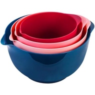 BoxedHome Classic Mixing Bowl Set, BPA Free Plastic, Microwave and Dishwasher Safe (Set of 4, Grey),