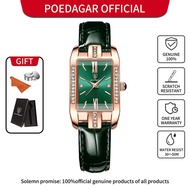 POEDAGAR Genuine Girl Watch Leather Strap Waterproof 365