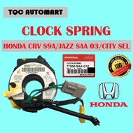 ORIGINAL Honda CRV CR-V S9A/Jazz SAA 2003/ City SEL Spring Cable Clock Spring Steering Switch 77900-