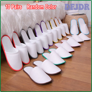 DFJDR 10Pairs Disposable Slippers Hotel-Travel Slipper Sanitary Party Home Guest Use Men Women Unisex Closed Toe Shoes Salon Homestay JRTJN