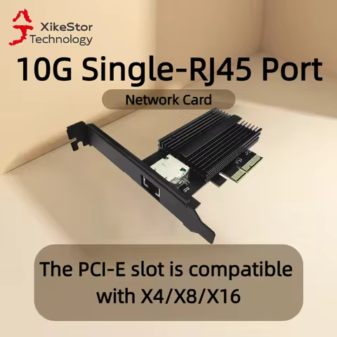 XikeStor Marvell AQC113C 10G Chip PCIEx4 RJ45 10Gbps port Ethernet Network Card Support Windows/Linu