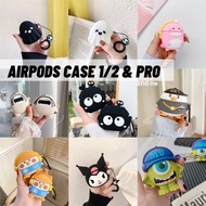 HEALTHFUL Cartoon Ins AirPods 2 AirPods Pro Case Apple Silicone i10 i12 i9s tws Airpods Protective C