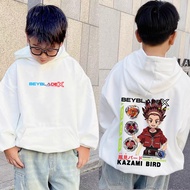 120-150 ซม. เสื้อฮู้ดแขนยาวพิมพ์ลายการ์ตูนสำหรับเด็กผู้ชาย Kurosu Ekusu Jaxon Cross Beyblade X #5