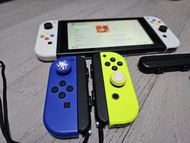 Nintendo Switch大電版 + 藍黃joy-con