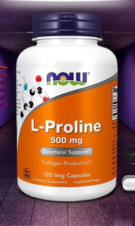 L-Proline 500 MG 120 Capsules by NOW FOODS