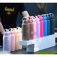 1 litre water bottle with straw stainless steel thermos bottle long-time insulation and cold preserv