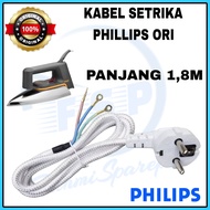 Kabel Setrika / AC Cord Phillips Original Kobra 3 kabel + Arde Panjang 180cm