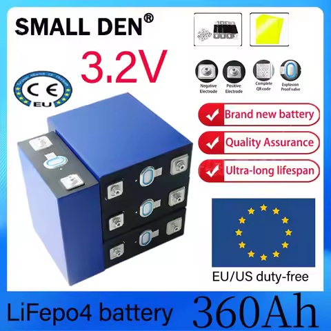 A-level 1/4/8/16/32/64PCS Lifepo4 rechargeable battery 3.2V 360AH DIY 12V 24V 48V household energy s