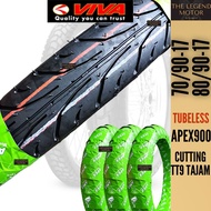 APEX Tayar 17 Tyre Tubeless 70/90-17 80/90-17 Cutting TT9 Tajam Tiubless Made In Malaysia