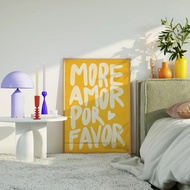 Maximalist Poster More Amor Por Favor Print Wall Art Sunshine Modern Eclectic Wall Art Posters Livin