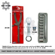 MATA CVT GRIP ON Tracker PACKAGE + 39x41 MM Key + 10 Pcs Socket Wrench Set + 22 MM Socket Bit