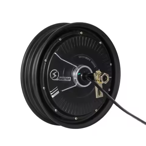NEWQSMOTOR 2000W 48V 35kph Permanent Magnet BLDC Hub Motor Kits 10x2.15inch High-Efficiency Low Spee